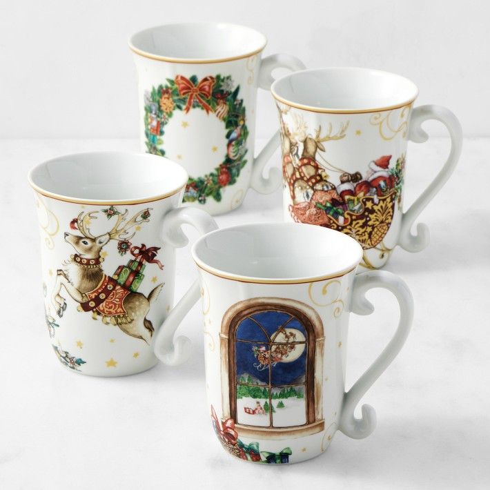 'Twas the Night Before Christmas Mugs, Mixed Set of 4 | Williams-Sonoma
