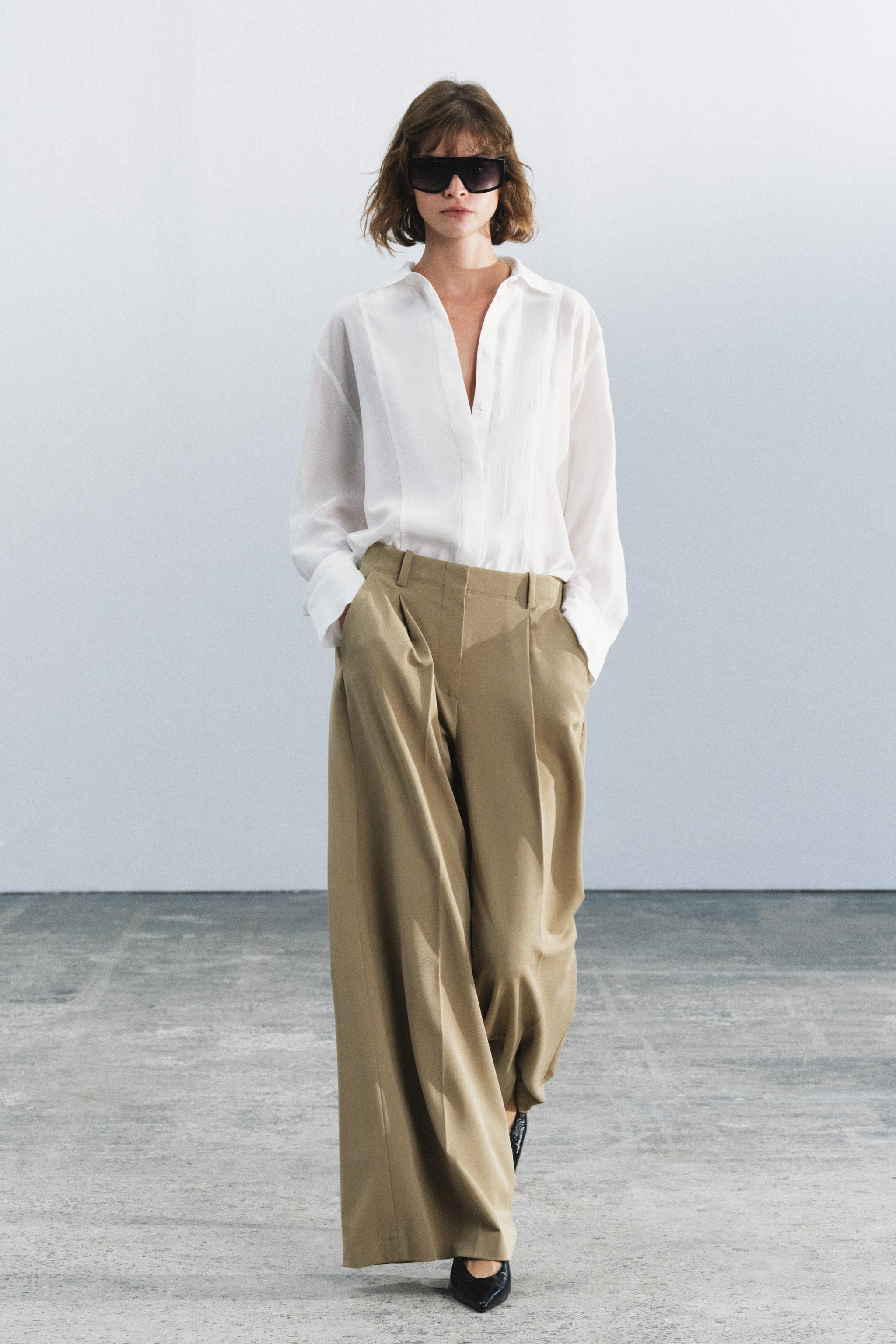 ZW COLLECTION PLEATED PANTS | Zara US