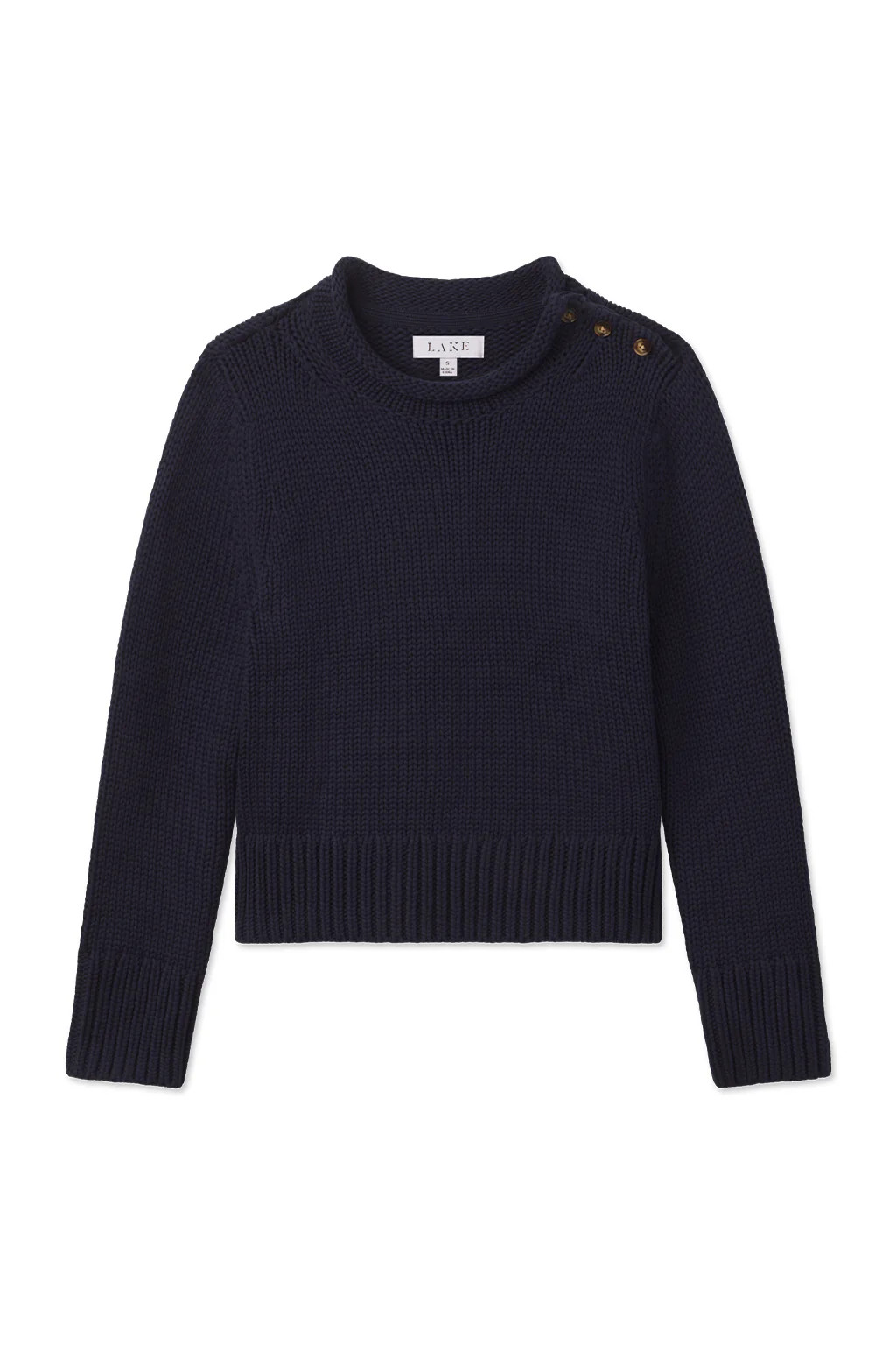 Jane Cotton Sweater in English Navy | Lake Pajamas