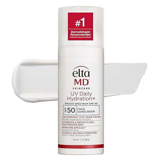 EltaMD UV Daily Face Sunscreen with Transparent Zinc Oxide and Hyaluronic Acid, Moisturizes and P... | Amazon (US)