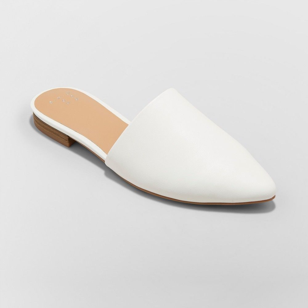 Women's Junebug Backless Mules - A New Day White 8.5 | Target