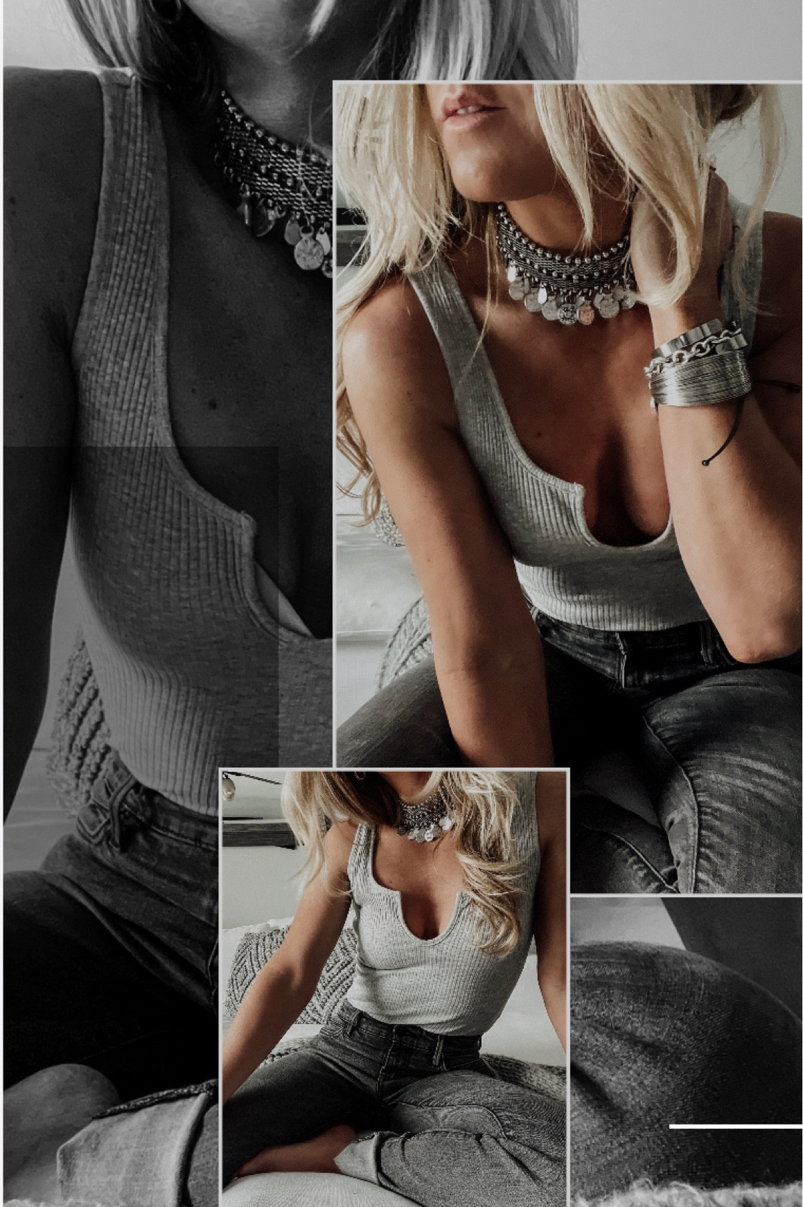 Obsessed with this necklace 
:
Amazon Bodysuit - Verdusa Women's Tie Dye Notched Neck Ribbed Skinny
Thong Tank Bodysuit Top - Color Grey (size XS) - $22
:
Amazon Necklace Boho -HYSECMAO Vintage Engraved Coin Bib Statement
Necklace Clavicle Necklace Bohemian Maxi Jewelry Women - $10
•
•
boho style, boho jewelry, boho fashion, amazon fashion, outfit ideas, accessories, spring fashion, easy outfits, bodysuit outfits,
outfit of the day, style inspo, fashion inspo, amazon finds, amazon jewelry, bohemian

#LTKfit #LTKunder50 #LTKstyletip