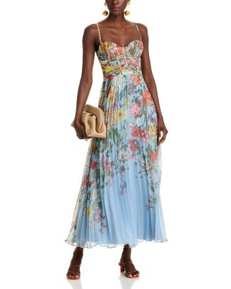 AQUA Pleated Floral Dress - Exclusive   | Bloomingdale's AQUA | Bloomingdale's (US)
