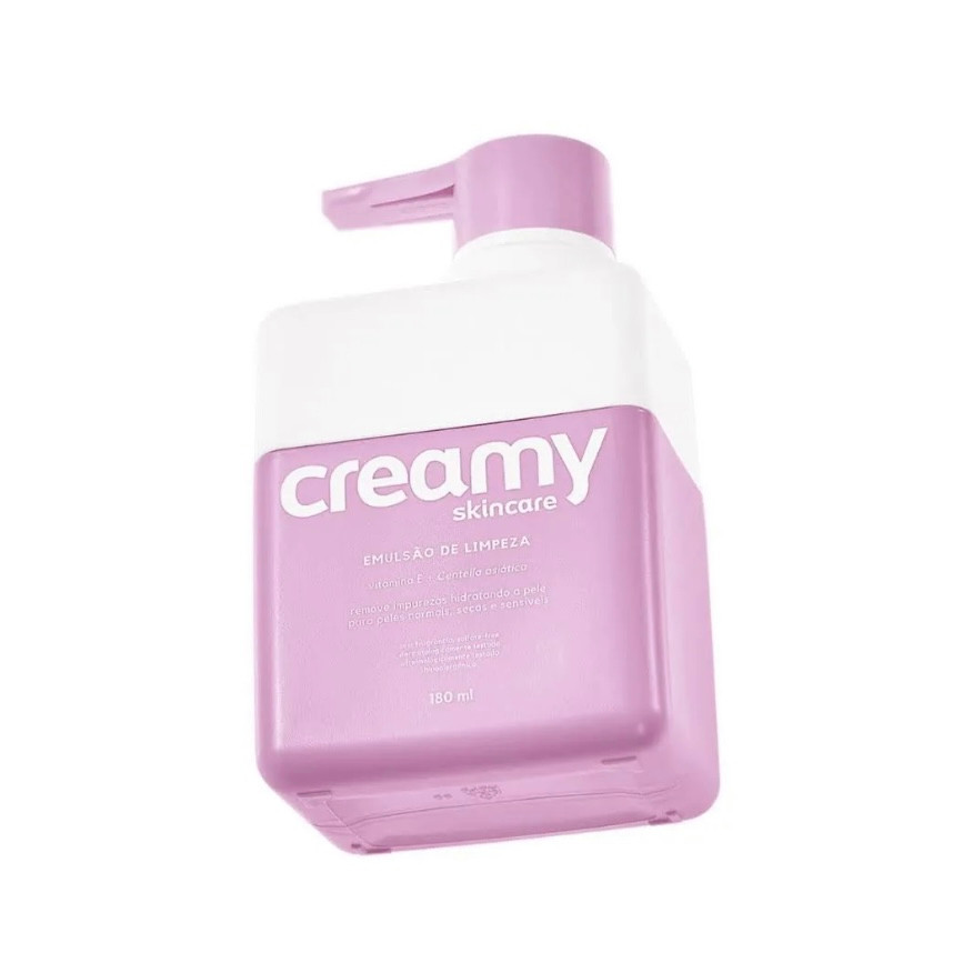 Creamy emulsão de limpeza vitamina E + centella asiatica 180ml | Shopee (BR)