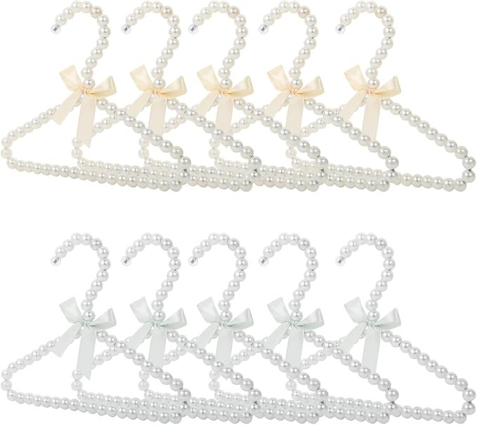 Pearl Hangers for Pet Clothes, Mini Clothing Hangers with Exquisite Design, Organize Your Wardrob... | Amazon (US)