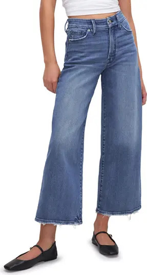 Good American Good Waist Crop Palazzo Jeans | Nordstrom | Nordstrom