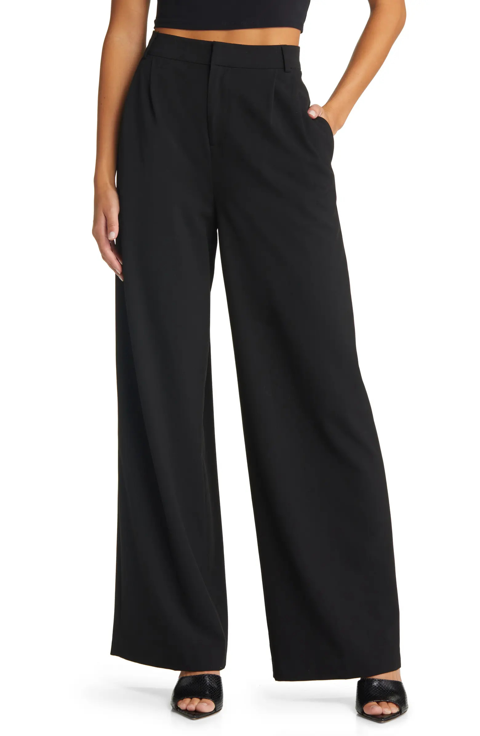Relaxed Waist Wide Leg Trousers | Nordstrom