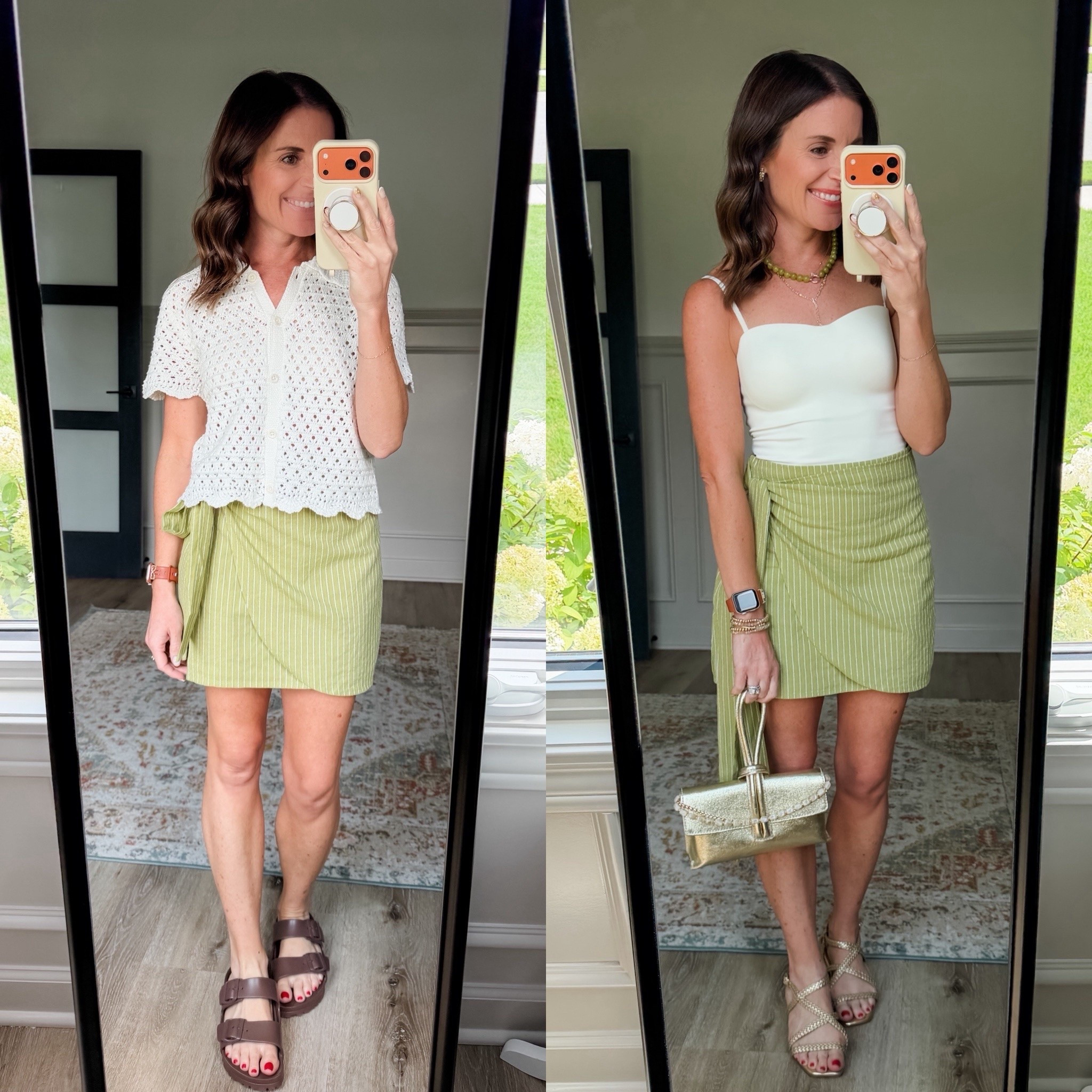 Maybe you’re just wearing it wrong!  With a few minor adjustments, I made this adorable skirt from Vici work better for my body. Wearing size XS. 

Adjustments: a top with more structure, a loose sash versus a bow at my hip, accessories, lip color, and a more neutral/nude shoe to elongate my leg. ￼