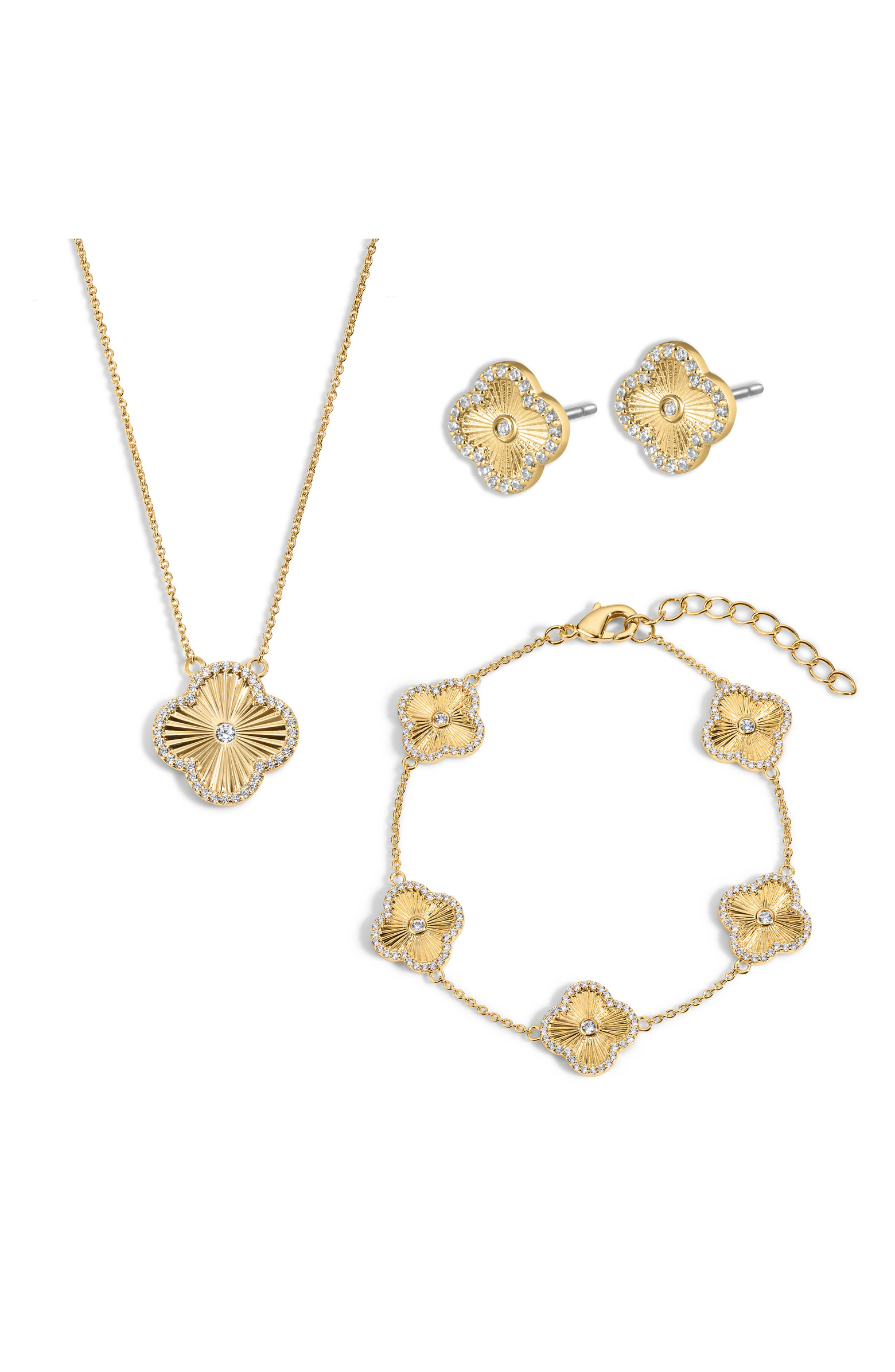 Icon Clover Necklace, Bracelet and Studs - Set of 3 | Nordstrom