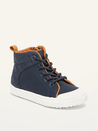 Unisex Quilted High Top Lace-Up Sneakers for Toddler | Old Navy (CA)