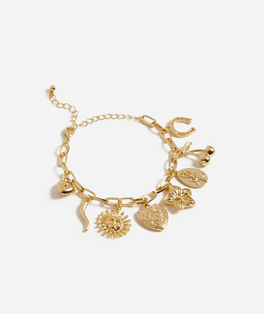 GOLD CHUNKY CHARM BRACELET | Sportsgirl