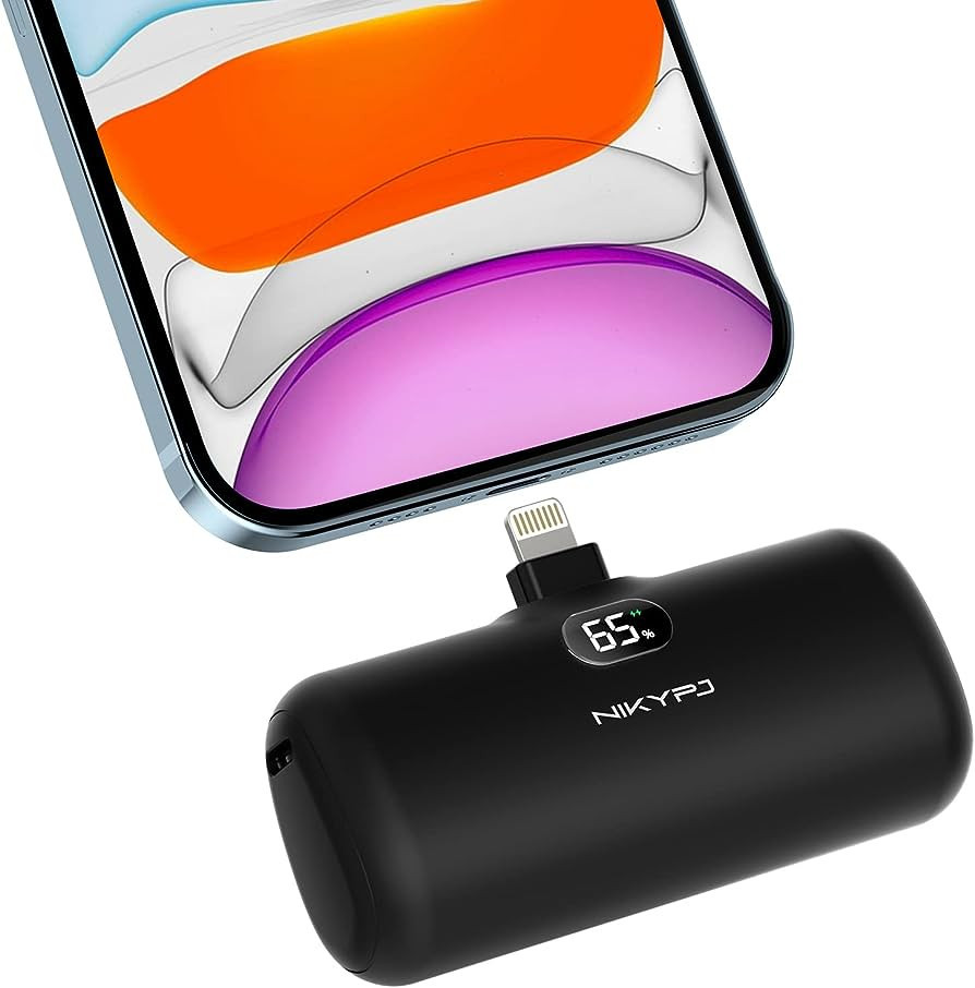 NIKYPJ Powerbank fur iPhone mit LED Display 4 Modi LED-Licht, MFi-Zertifizierte Powerbank klein K... | Amazon (DE)