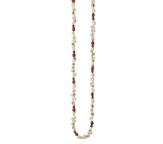 Berry, Popcorn Garland 9' by Valerie | QVC