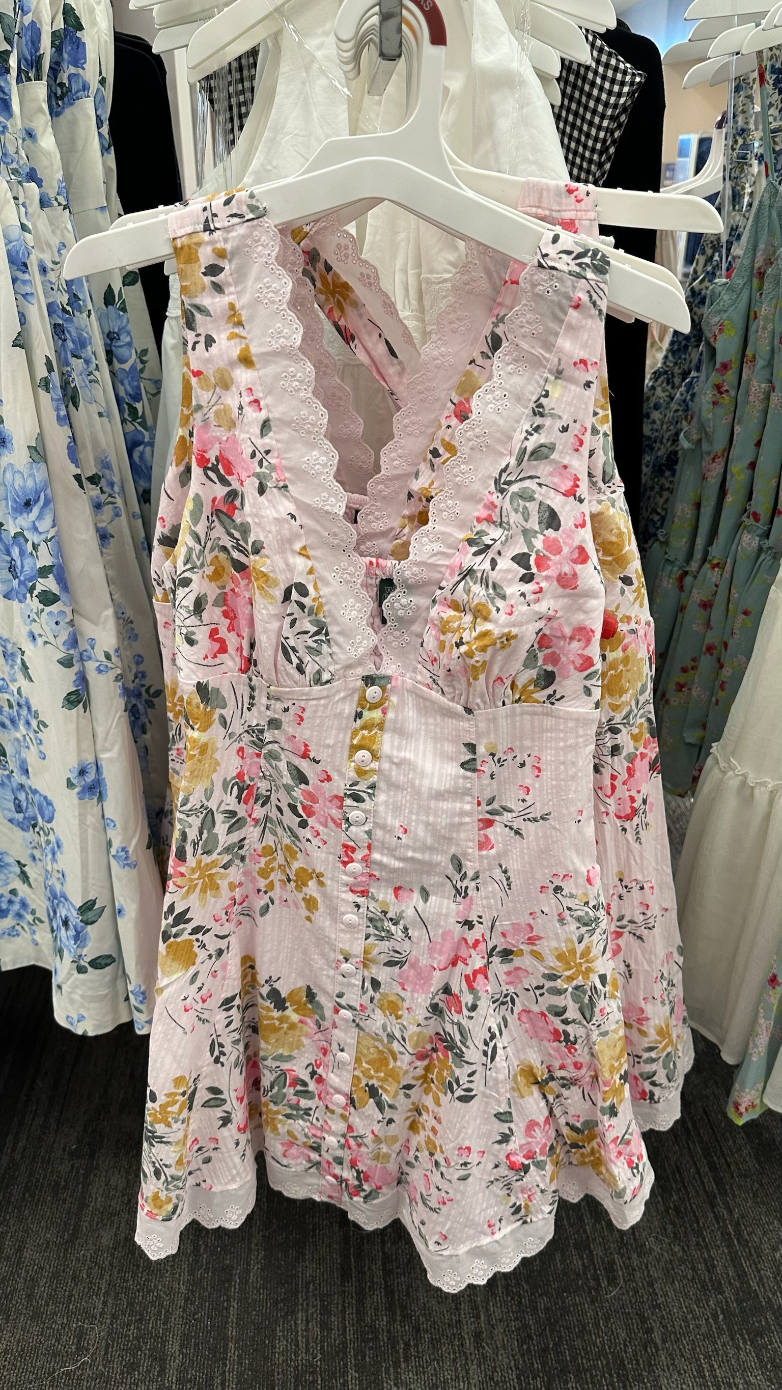 Target spring dress! The details on this one are stunning. I love the scalloped trim, button-front design, and floral print for spring. 

 #LTKootd #LTKmomlife #LTKSeasonal