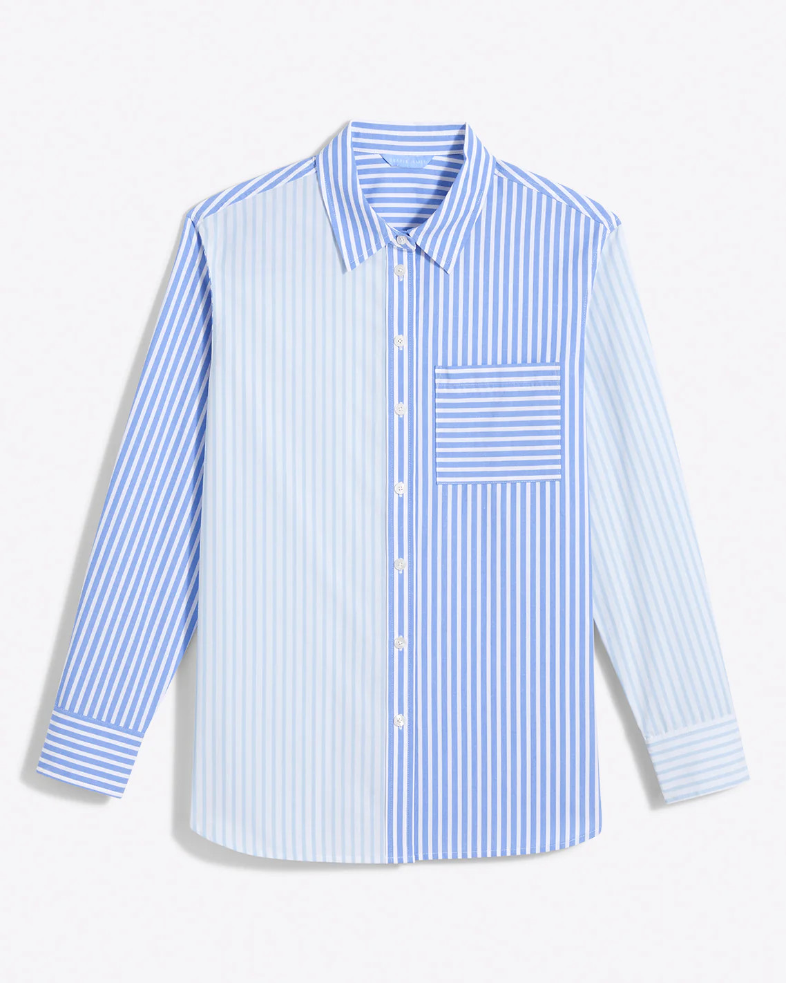Lynn Long Sleeve Top in Blue Mixed Stripe | Draper James (US)