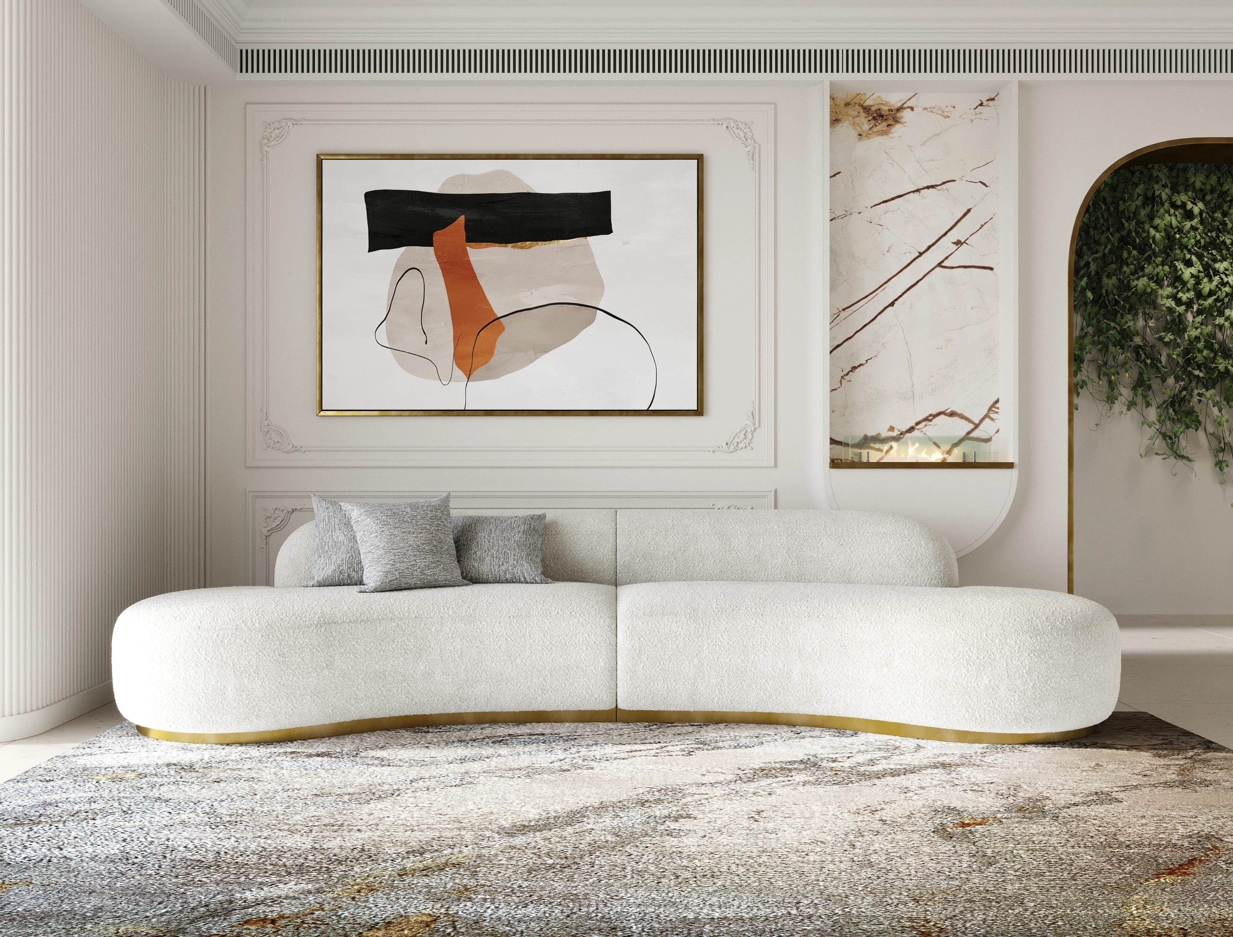 Hughes Symmetrical Sectional Sofa | Wayfair North America