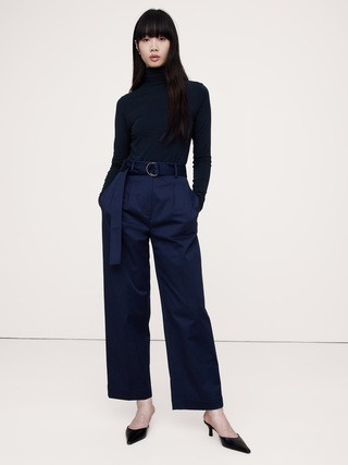 Luxe Wool-Blend Turtleneck T-Shirt | Banana Republic (US)