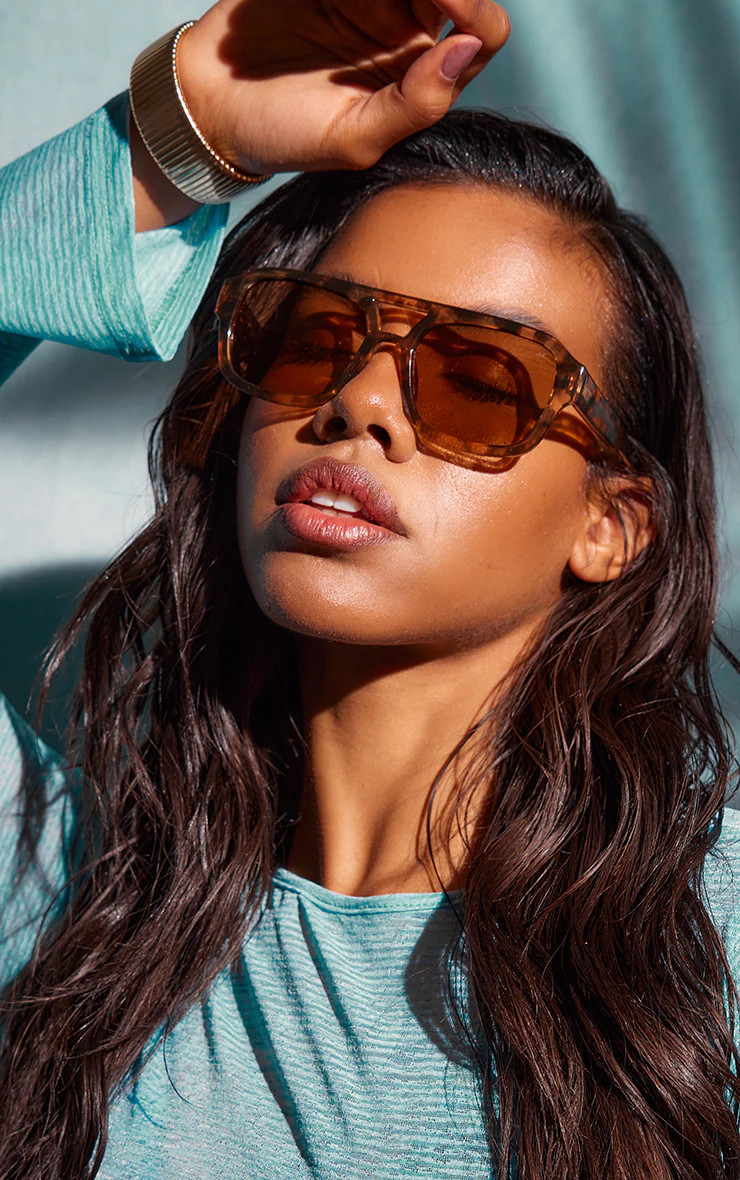 A.KJÆRBEDE Tortoiseshell Aviator Sunglasses | PrettyLittleThing US