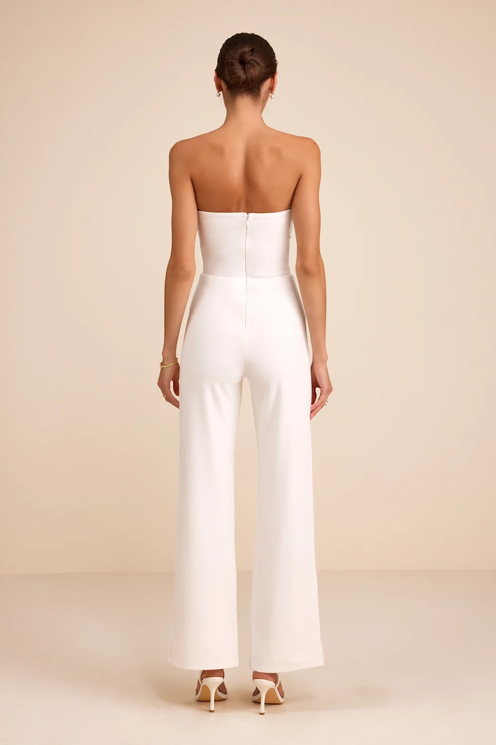 Surely Stunning Ivory Strapless Bustier Jumpsuit | Lulus