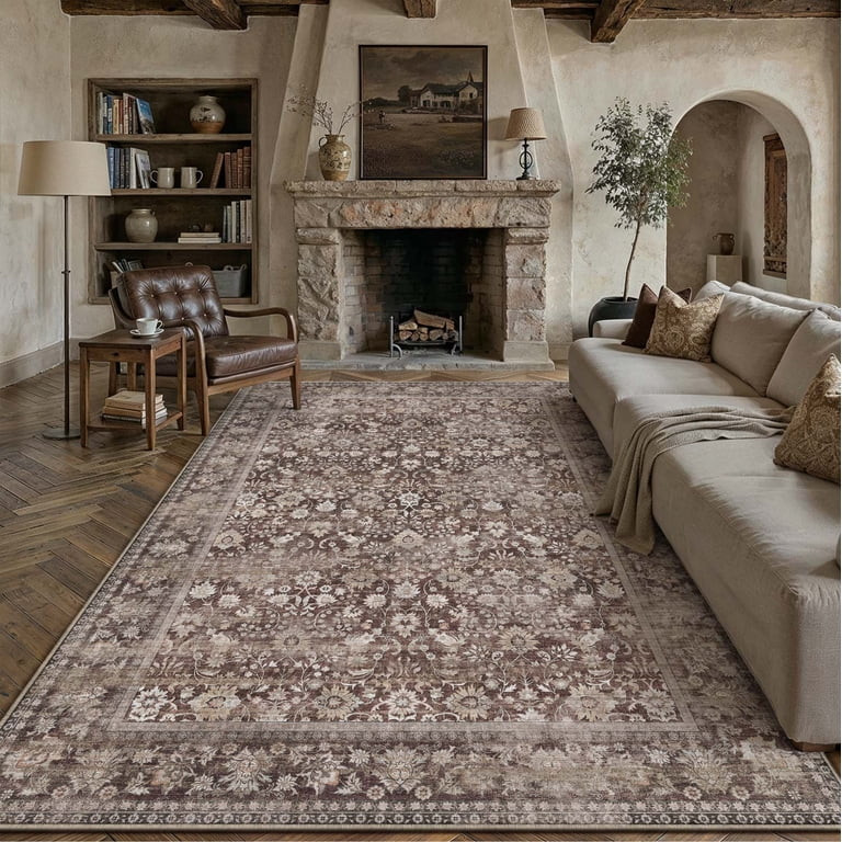 BERTHMEER 8'x10' Large Area Rugs for Living Room Bedroom Dining Room Office Oriental Floral Vinta... | Walmart (US)