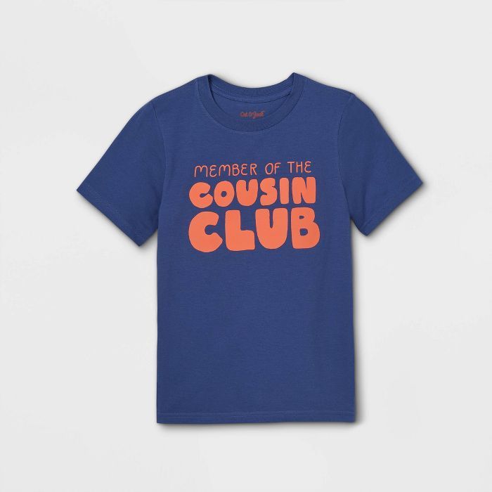 Kids' 'Cousin Crew' Short Sleeve Graphic T-Shirt - Cat & Jack™ Navy | Target