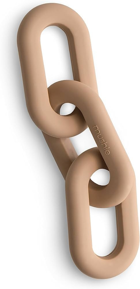 mushie Silicone Baby Links Teether Toy (Natural) | Amazon (US)