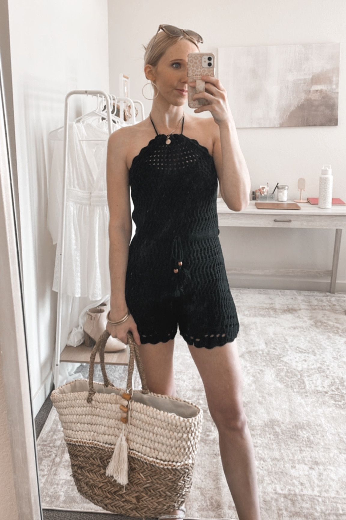 Vacation outfits from Lulus - wearing an XS in this black halter romper and it fits true to size. 

Vacation outfits, vacation outfit ideas, resortwear, spring break outfits, spring break outfit, spring romper, black romper, swim coverup romper, beach romper, vacation dinner romper, beach vacation outfit #lulusoutfit #blackromper #swimcoverup #springbreak #resortwear #beachtote #wovenbeachbag #lulus #vacationoutfit

#LTKswim #LTKFind #LTKtravel