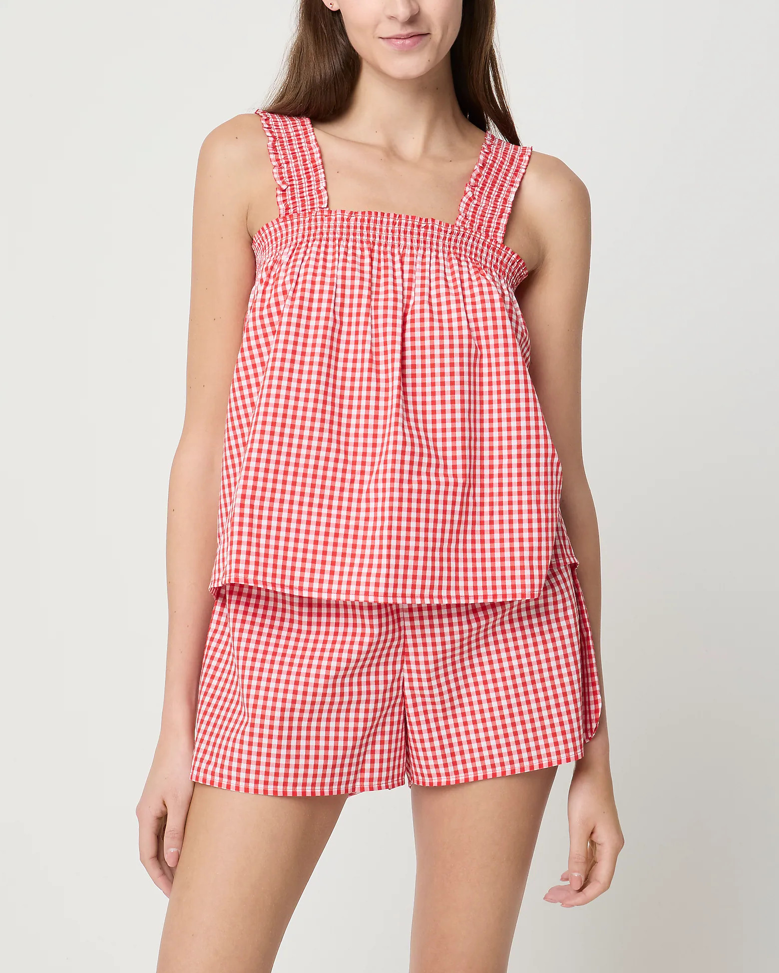 Smocked tank top and short pajama set | J.Crew Factory