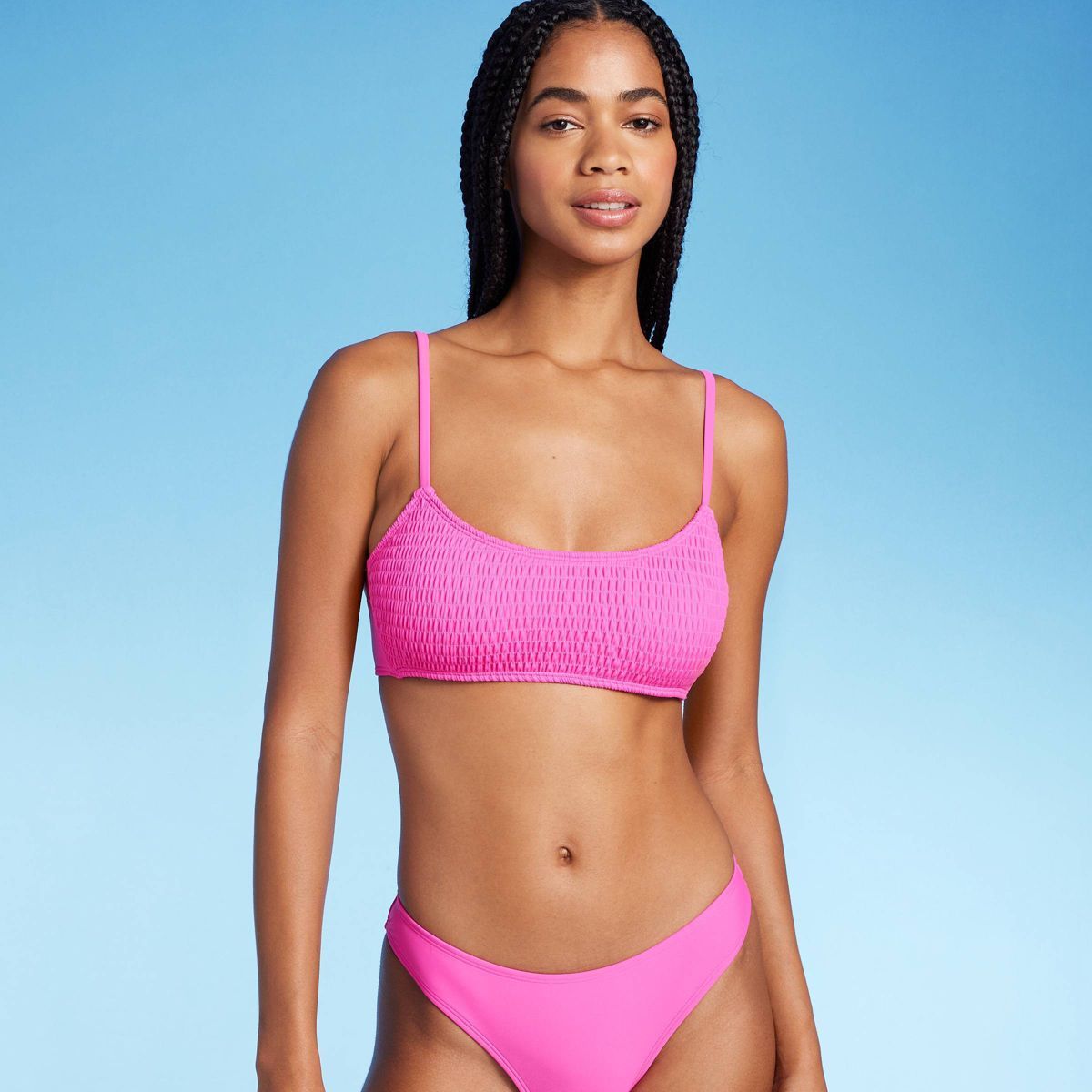Women's Smocked Bralette Bikini Top - Wild Fable™ | Target
