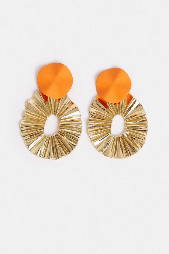 Gold Plated Statement Earrings | Karen Millen US