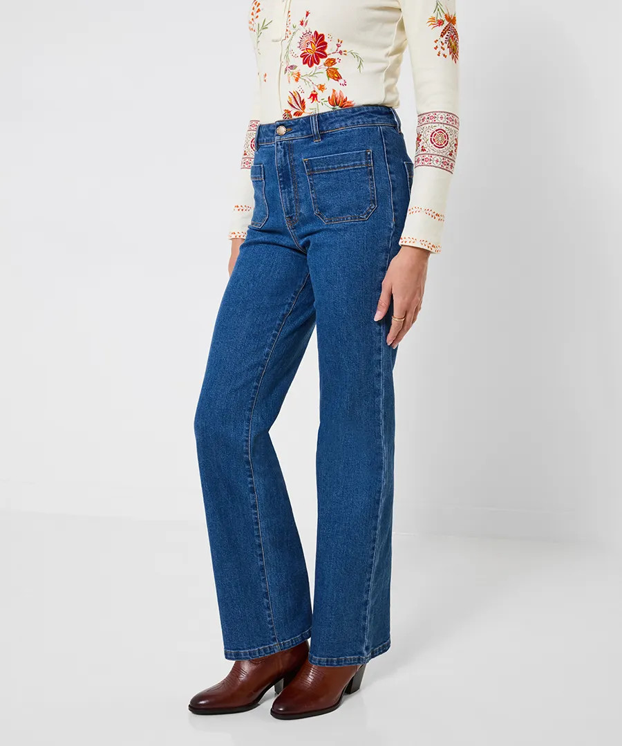 High Waisted Straight Leg Jeans With Pocket Detail | Joe Browns