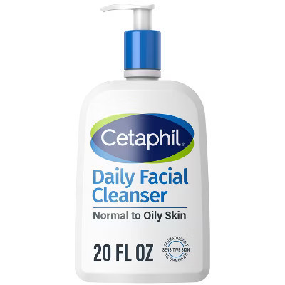 Cetaphil Daily Face Wash Cleanser for Normal to Oily Skin - 20 fl oz: Paraben-Free, Sulfate-Free, Ethyl Alcohol-Free, Contains Vitamin B5 | Target