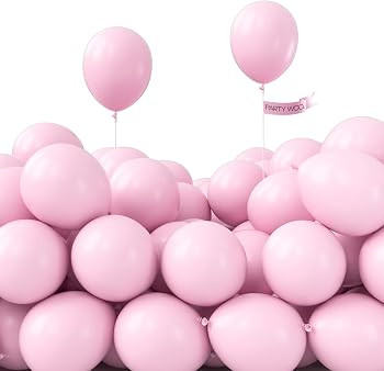 PartyWoo Pastel Pink Balloons, 50 pcs 5 Inch Pink Balloons, Baby Pink Balloons for Balloon Garlan... | Amazon (US)