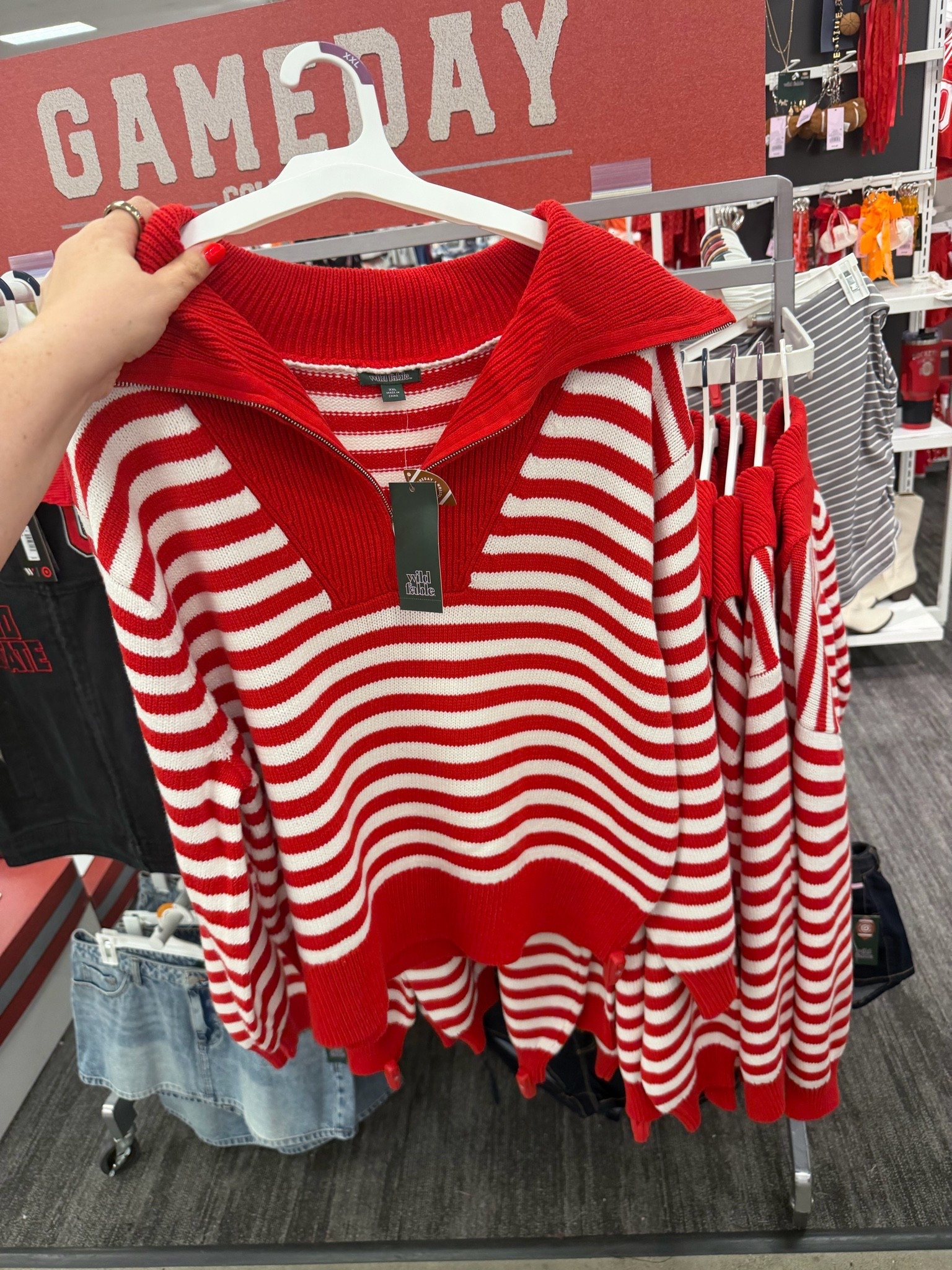 @Target fan central has a few non team specific spirit wear in stock up to size 4X. Love that it comes in like 15 different colors! 

I bought this sweater to wear, but I think it's probably meant for football games because there are a lot of coordinating "going out" type outfits that I don't think people are wearing to a youth football game. 

The sweater is cute though!

#LTKPlusSize #LTKMidsize
