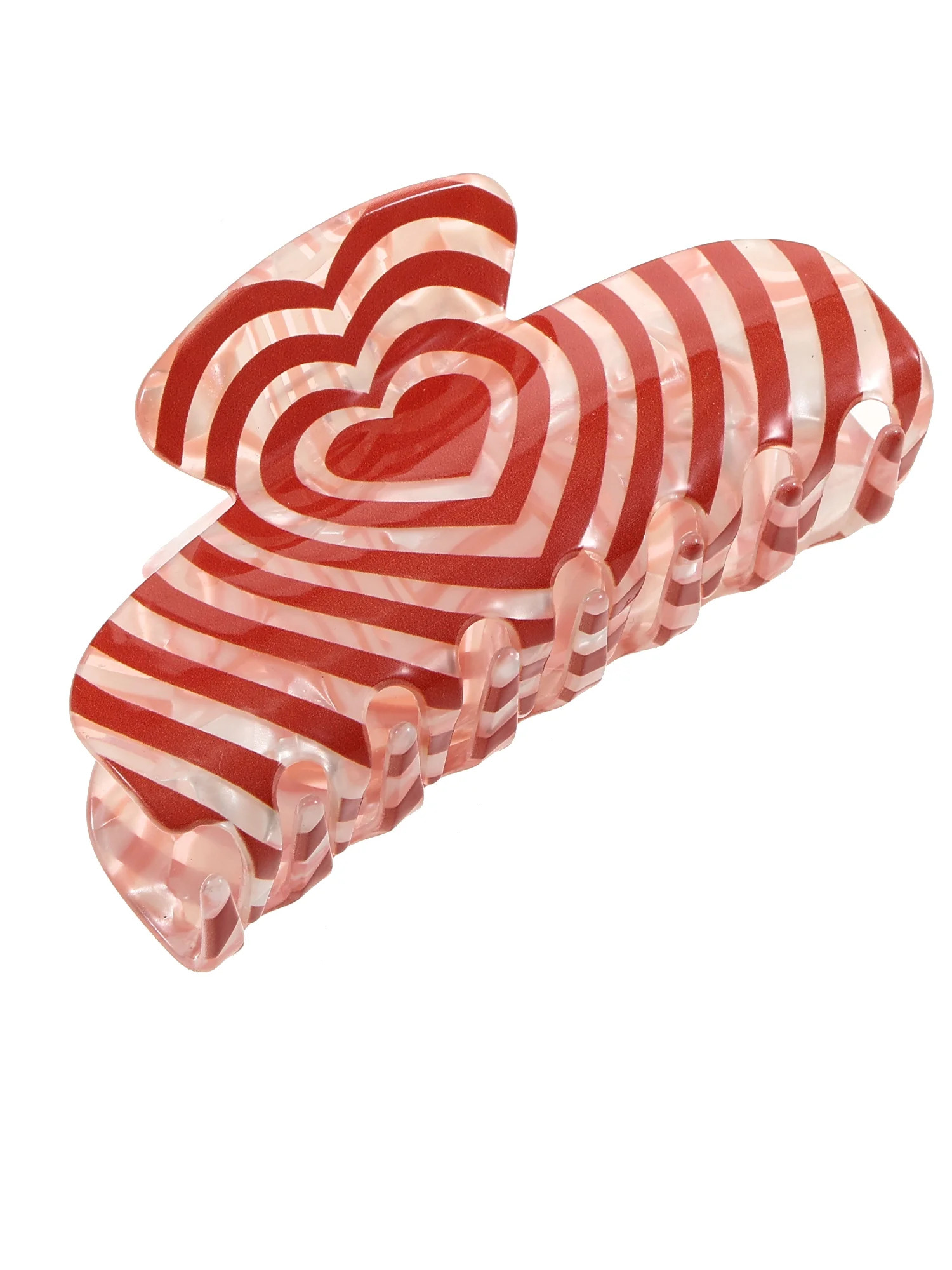 Way to Celebrate Valentine's Day Striped Heart Claw Clip, 1 Piece | Walmart (US)