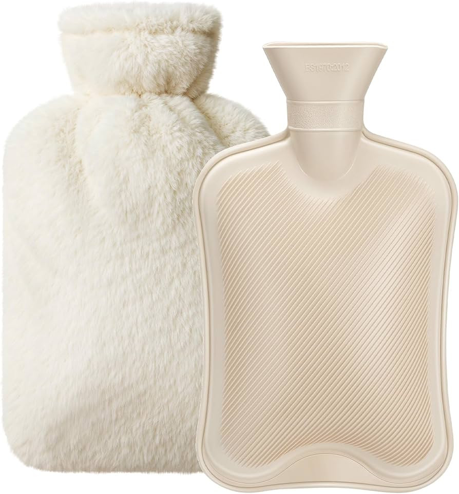 Dawdix 2L Natural Rubber Hot Water Bottle with Cover, Leakproof Design for Hot & Cold Compress, I... | Amazon (US)
