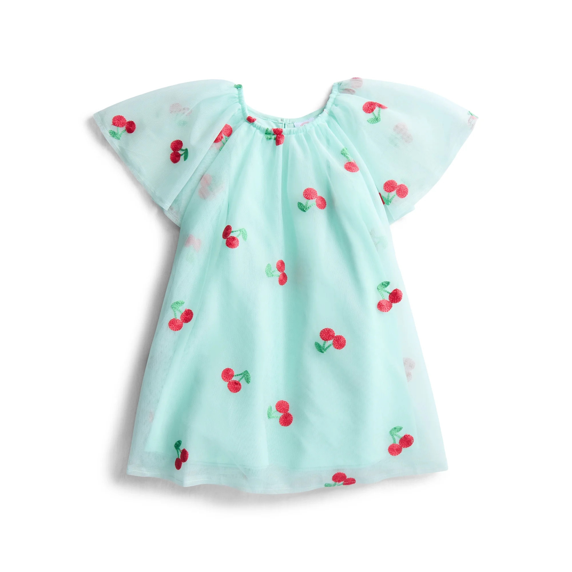 Wonder Nation Toddler Girls Cherry Print Dress with Short Sleeves, Sizes 12M-5T | Walmart (US)