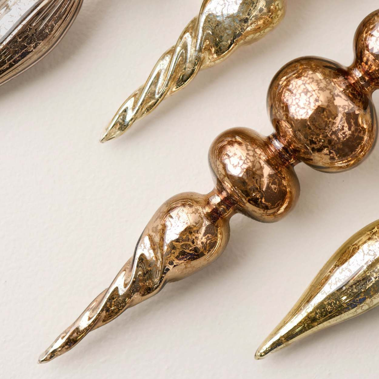 Antiqued Finial Ornaments - Set of 4 | Magnolia