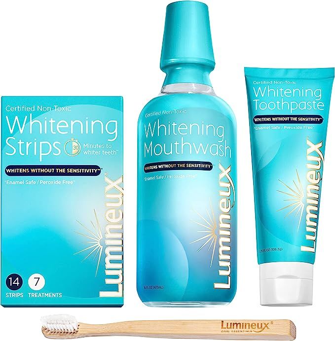 Lumineux Teeth Whitening Kit - Enamel Safe for Whiter Teeth - Includes 7 Whitening Treatments, 1 ... | Amazon (US)