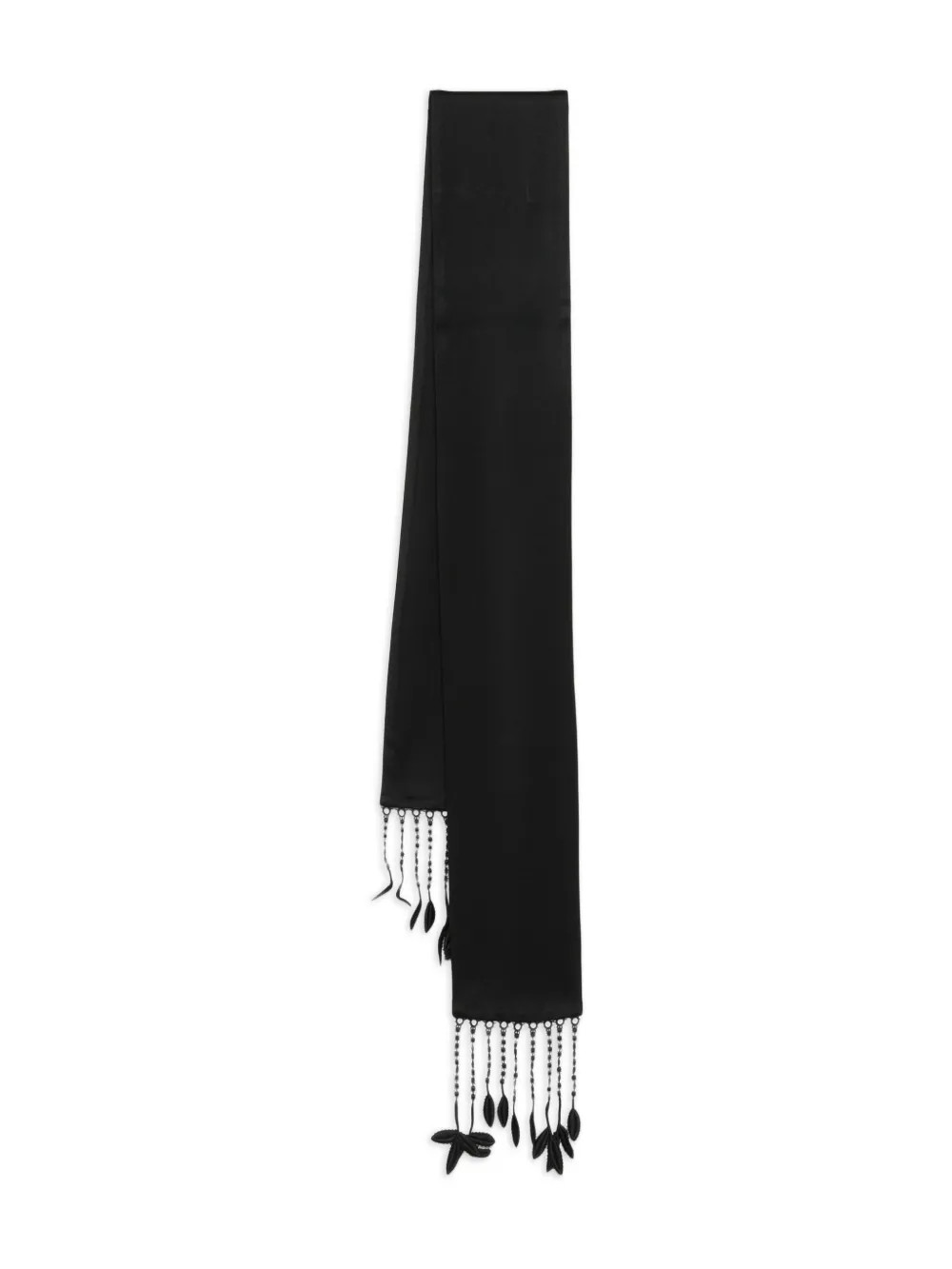 TOTEME Fringed Scarf | Black | FARFETCH | Farfetch Global