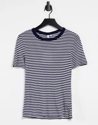 & Other Stories eco stripe t-shirt in navy and white | ASOS | ASOS (Global)