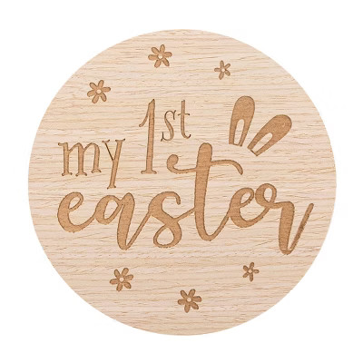 Pearhead Wooden Photo Card - Natural Wood - Baby's First Easter Gift | Target