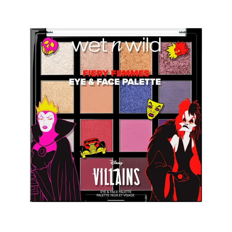 Wet N Wild Disney Villains Fiery Femmes Eye and Face Palette in Unleashed - 0.62 Ounces | Walmart (US)