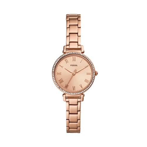 Fossil Kinsey Three-Hand Rose Gold-Tone Stainless Steel Watch Es4447 jewelry - ES4447-WSI | Watch Station US