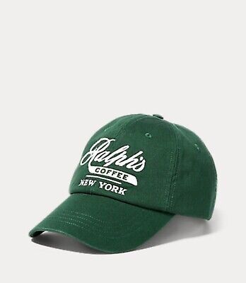 Polo Ralph Lauren Ralph's COFFEE NEW YORK Ball Cap Baseball Hat Green White NEW | eBay US