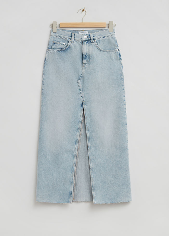 Long Frayed Edge Denim Skirt | & Other Stories US