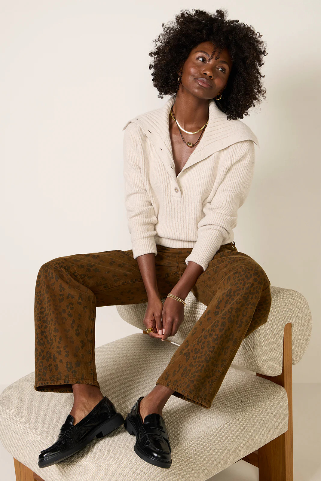 Nash Collared Button Sweater | Evereve