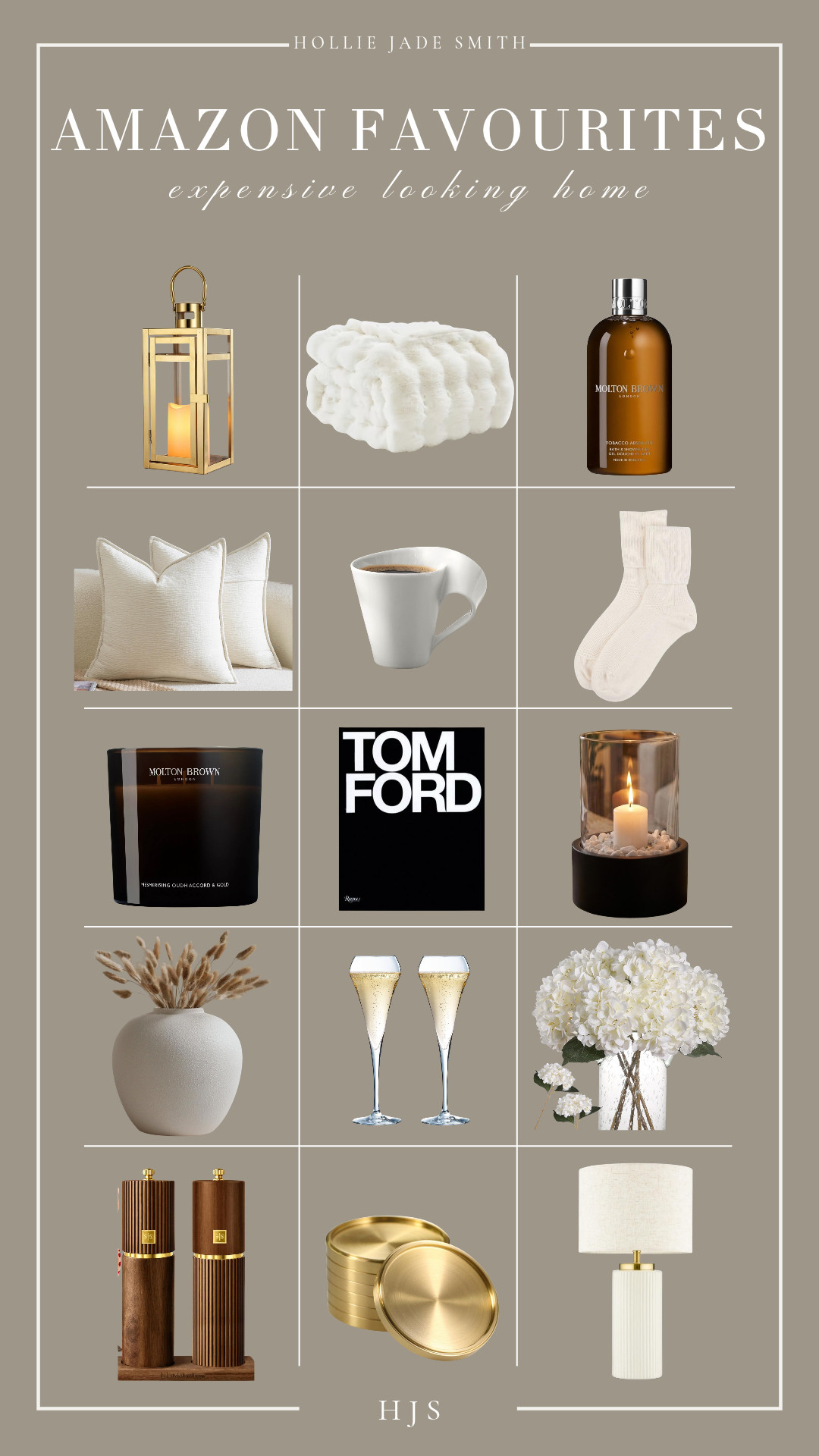 Amazon Favourites - expensive Looking home finds. ✨💫 


| Luxury Home Decor | Amazon Finds | Luxury Home Accessories | Molton Brown Candle | Molton Brown Shower Gel | Gold Lantern | Gold Candle Holder | Luxury Mugs | White Coffee Mug | Cosy Socks | Cosy Night In Essentials | Autumn Home Decor | Luxury Blanket | Cosy Blanket | White Blanket | Large Cream Blanket | Tom Ford Book | Coffee Table Book | Champagne Flutes | Faux Hydrangea Stems | Textured Vase | Luxury Vase | Salt and Pepper Grinder Set | Cream Lamp | Gold and White Lamp | Gold Coasters | Coffee Table Coasters | Luxury Cushions | Sofa Cushions | Boucle Cushions | Amazon Most Loved | Amazon Bestseller | Amazon Wishlist | Amazon Home | Wool Socks | Cashmere Socks | Chic Home Decor | Quiet Luxury | How To Make Your Home Look Expensive | Cosy Home Finds | 

 #LTKuk #LTKautumn #LTKgiftguide