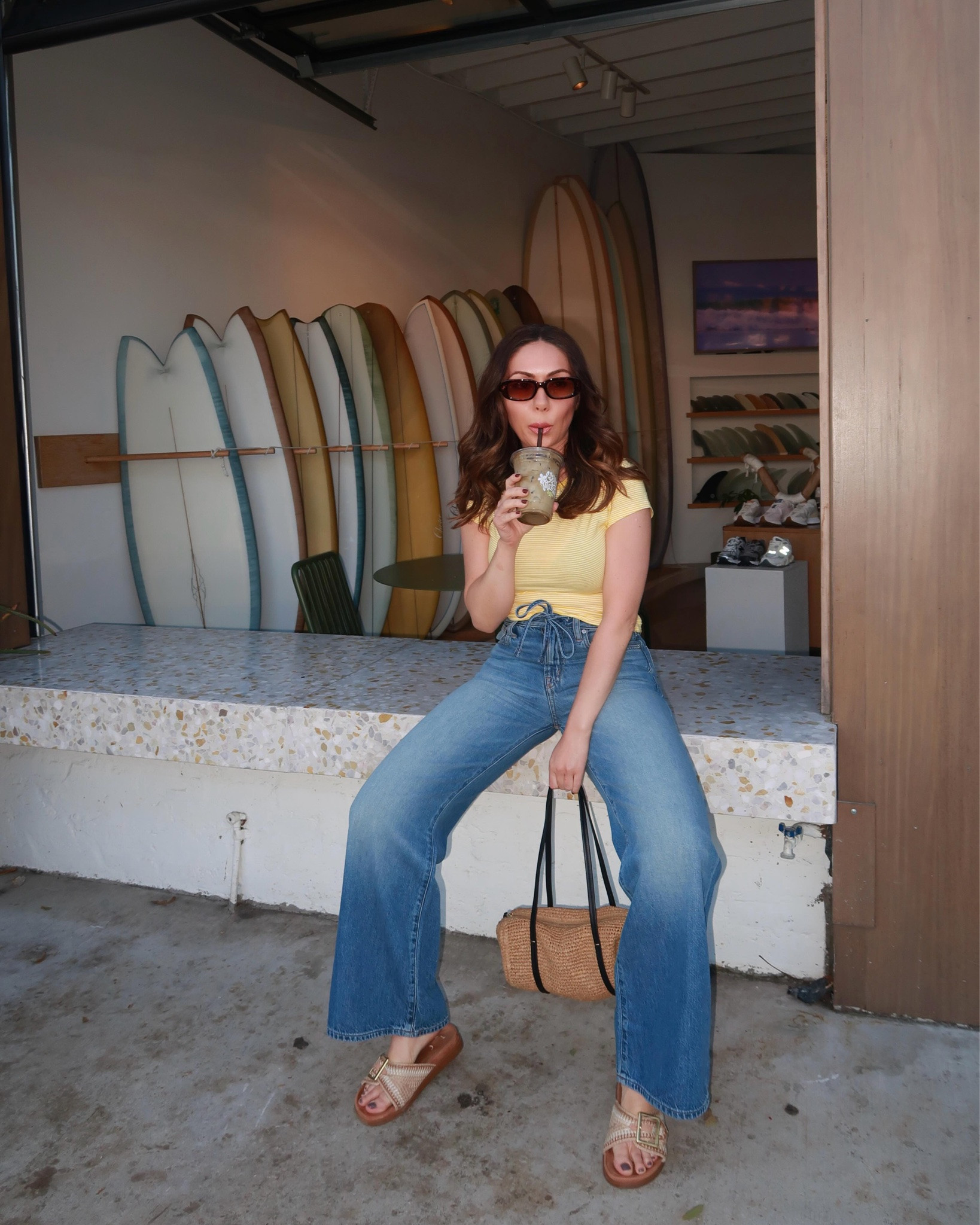 Summer Sundays 🌞🌊🍵🕊️ Wearing @Madewell denim and straw bag, #tomsslides #madewell #madewelldenim #madewelljeans #sandiegostyle #summerstyle #casuallook #denimstyle

#LTKdayinmylife #LTKootd #LTKPetite