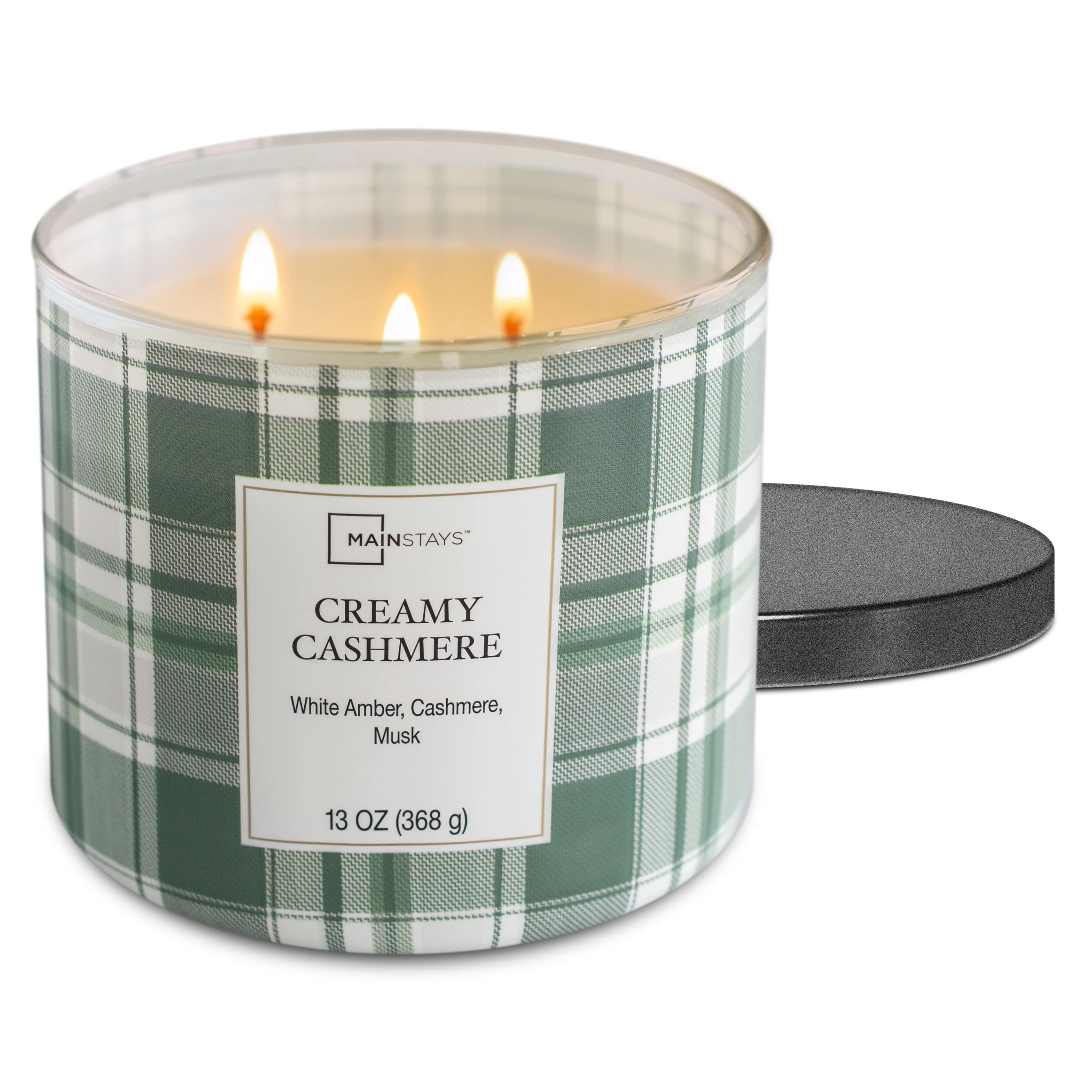 Mainstays Creamy Cashmere Scented 3-Wick Candle, 13 oz. | Walmart (US)